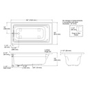Kohler 1123-0 Archer Drop-In Bath, 5'