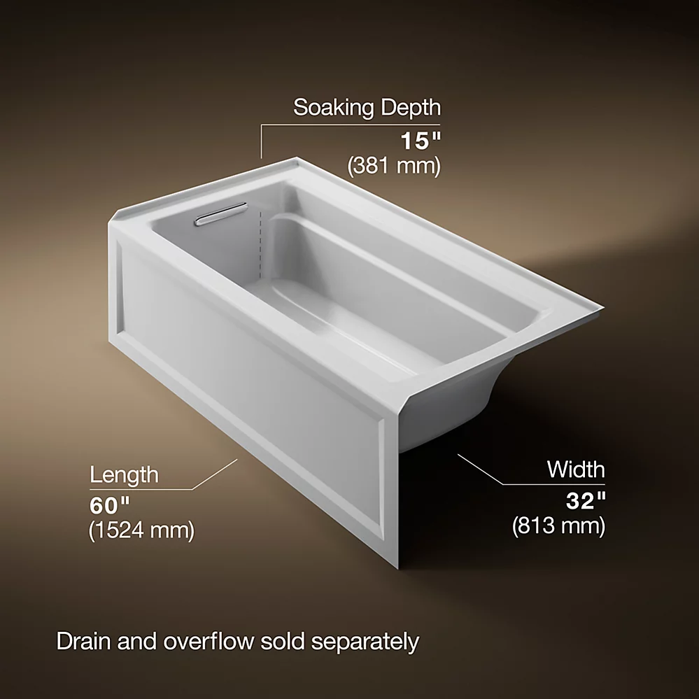 Kohler 1123-LA-95 Archer Ia Bath, 5' Lh Drain