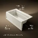 Kohler 1123-LAW-96 Archer Bask Ia Bath, 5' Lh Drain