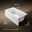 Kohler 1123-RAW-0 Archer Bask Ia Bath, 5' Rh Drain