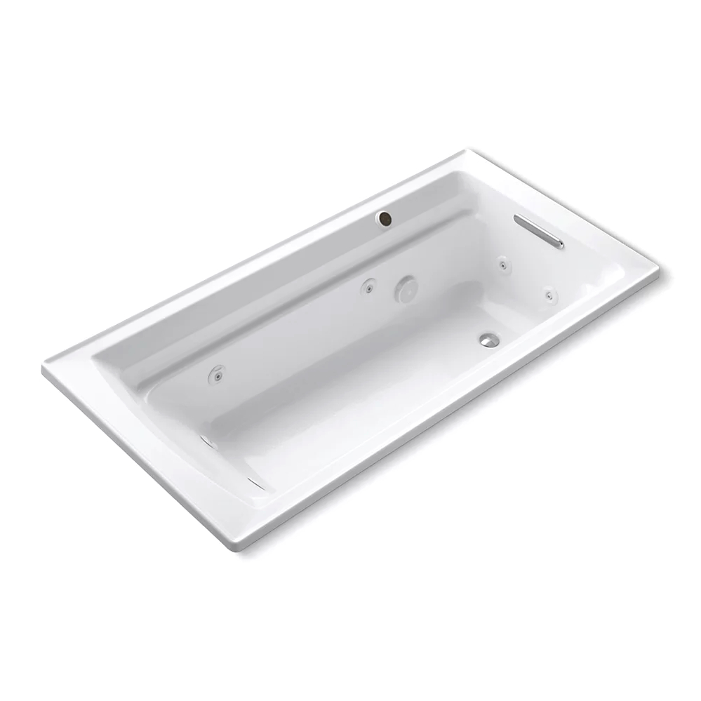 Kohler 1124-W1-0 Archer Bask Drop-In Fj Whirlpool, 6'