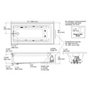 Kohler 1124-W1-0 Archer Bask Drop-In Fj Whirlpool, 6'