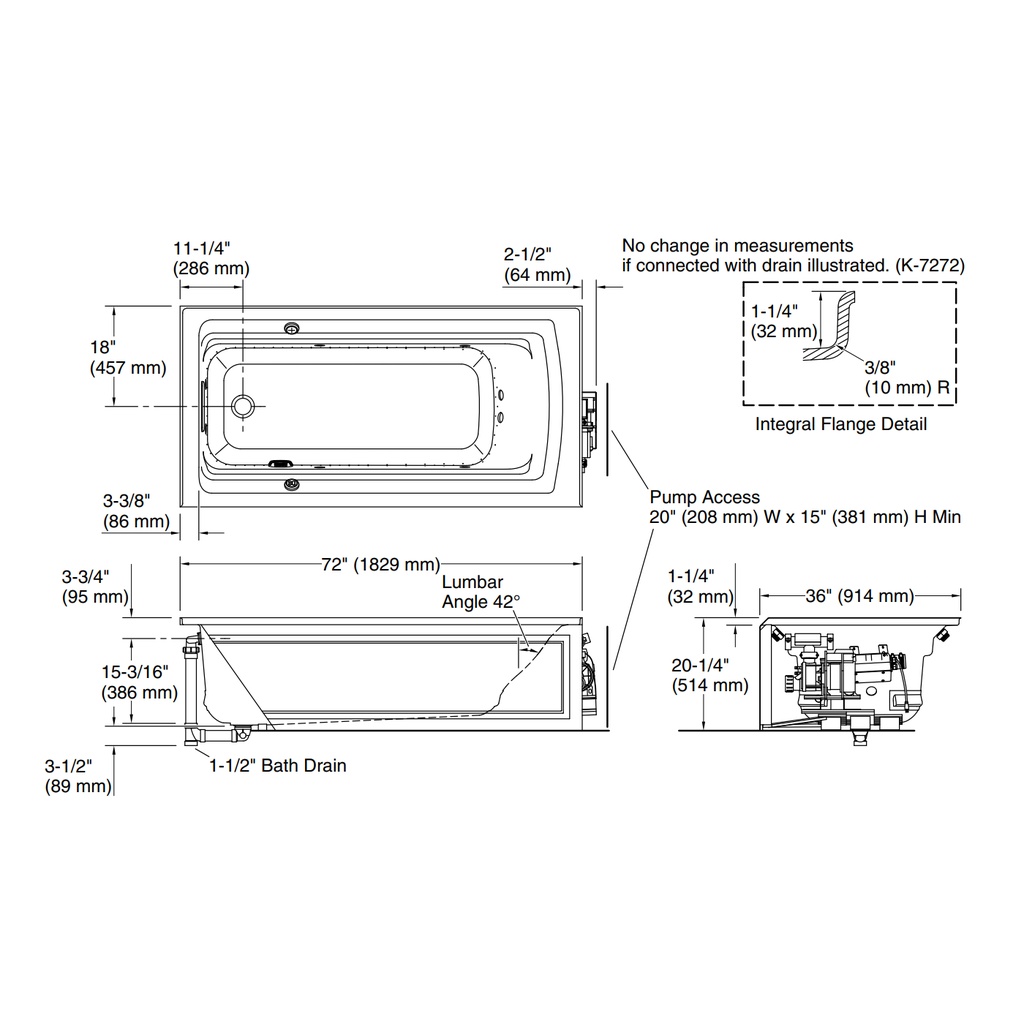 Kohler 1124-XGHLA-95 Archer Heated Bbm Ia Wp, 6' Lh, Ht