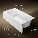 Kohler 1125-RAW-0 Archer Bask Ia Bath, 6', Rh Apron
