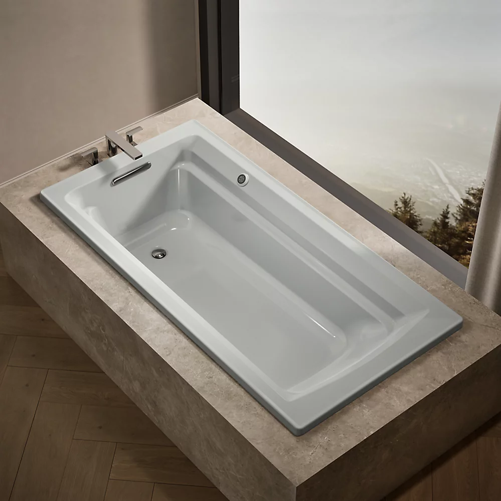 Kohler 1125-W1-95 Archer Bask Drop-In Bath, 6'