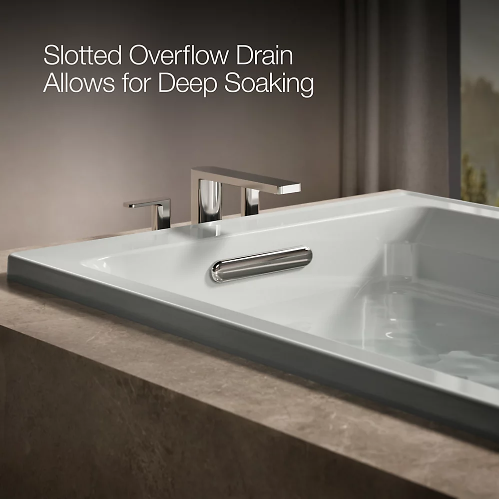 Kohler 1125-W1-95 Archer Bask Drop-In Bath, 6'