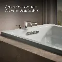 Kohler 1125-W1-95 Archer Bask Drop-In Bath, 6'