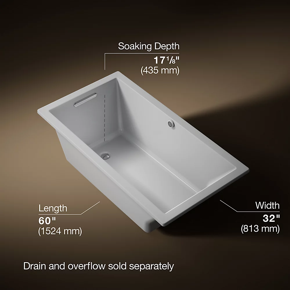Kohler 1130-W1-95 Underscore Bask Di 60X32 Bath