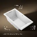 Kohler 1136-W1-0 Underscore Bask Di 66X36 Bath