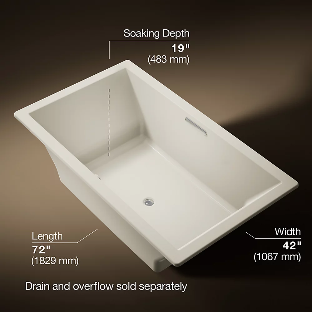 Kohler 1137-W1-96 Underscore Bask Di 72X42 Bath
