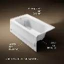 Kohler 1150-LA-0 Bancroft 5' Bath, Lh Apron