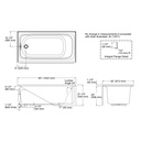 Kohler 1150-LA-0 Bancroft 5' Bath, Lh Apron