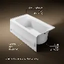 Kohler 1150-RA-0 Bancroft 5' Bath, Rh Apron