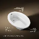 Kohler 1163-S1-0 Sunward 60X42 Oval Bath, Drop-In