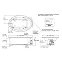 Kohler 1164-W1-96 Sunward 72X42 Oval Flexjet Wp W/Bask