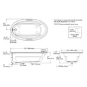 Kohler 1165-0 Sunward 72X42 Oval Bath, Drop-In