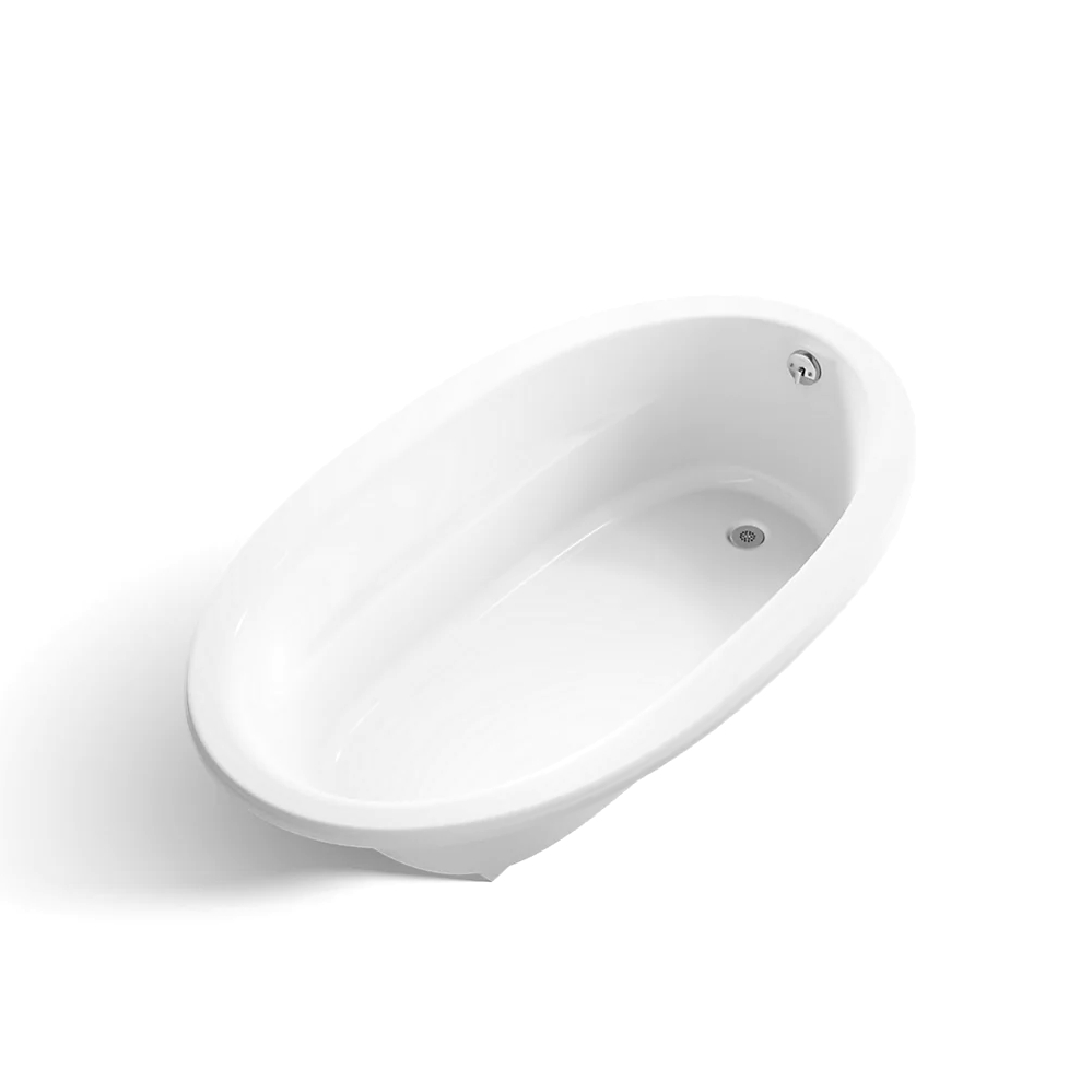 Kohler 1165-S1-0 Sunward 72X42 Oval Bath, Drop-In