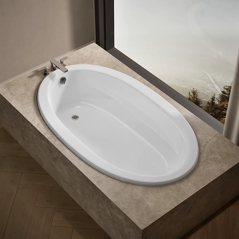 Kohler 1165-S1-0 Sunward 72X42 Oval Bath, Drop-In