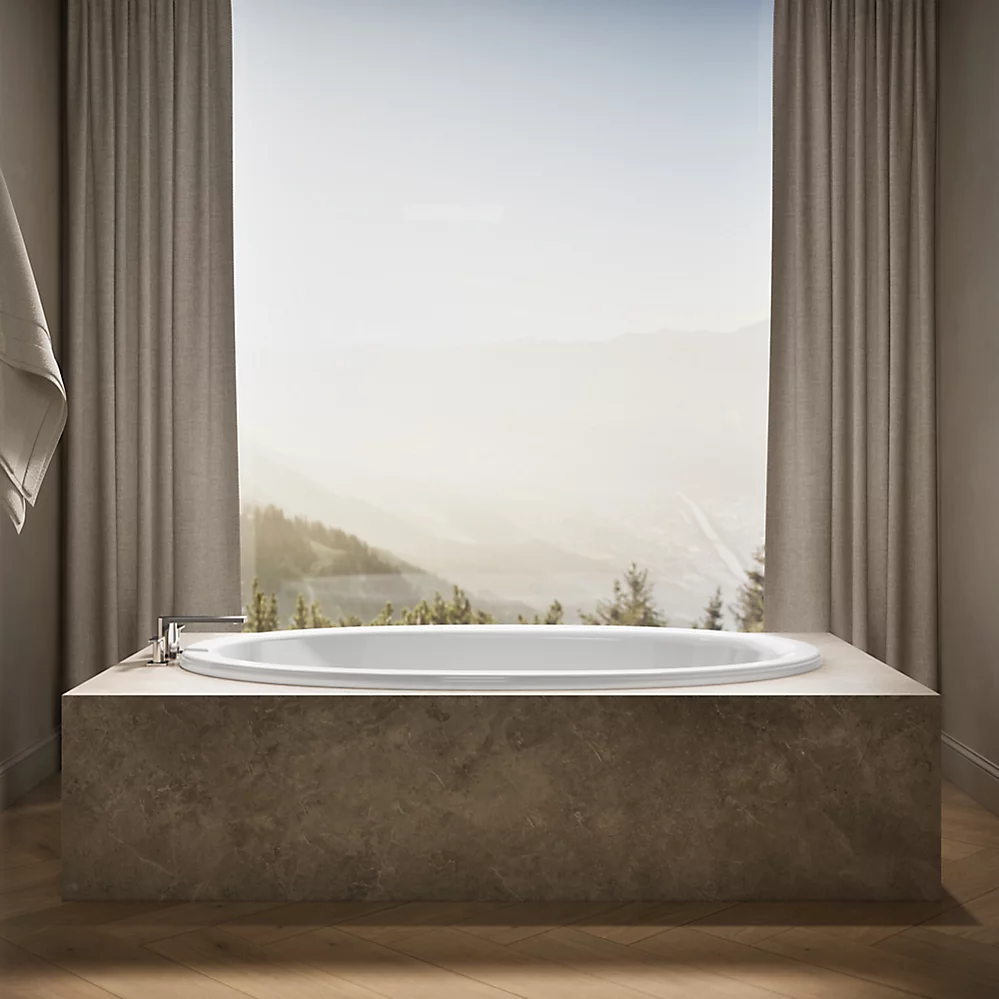 Kohler 1165-S1-0 Sunward 72X42 Oval Bath, Drop-In