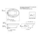 Kohler 1165-S1-0 Sunward 72X42 Oval Bath, Drop-In