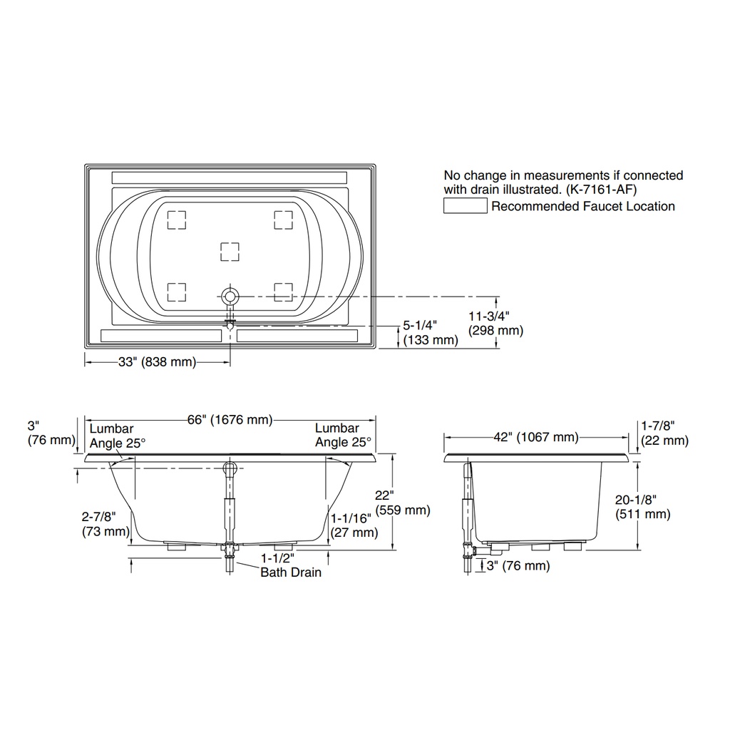 Kohler 1169-0 Memoirs 5.5' Bath