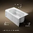 Kohler 1184-RA-0 Devonshire 5' Bath, Rh Apron
