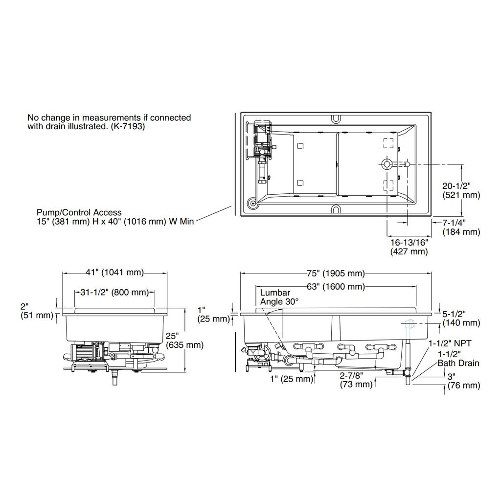 Kohler 1188-RE-0 Sok Bath Variable Speed Pump 4Kw