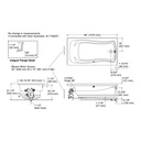Kohler 1224-GHRF-0 Mariposa 5.5' Heated Bbm Bath, Flg
