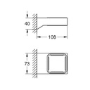 Grohe 40865000 Selection Cube Holder Chrome 2