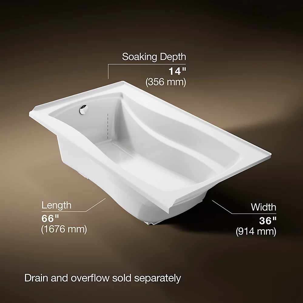 Kohler 1229-L-0 Mariposa 5-1/2 Bath/Lh+Flange