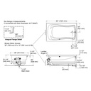 Kohler 1239-GHRF-0 Mariposa 5' Heated Bbm Bath, Flg Rh