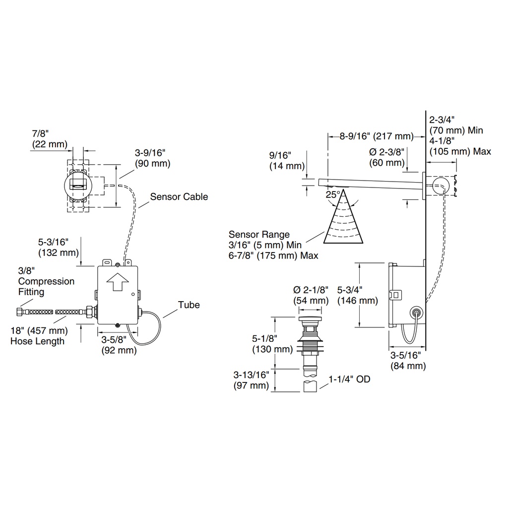 Kohler 123C36-SANA-BN Composed Wm Ac Single Supply