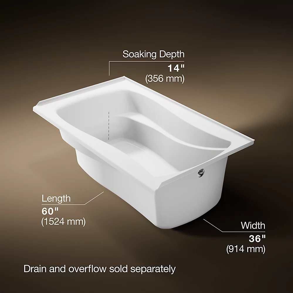 Kohler 1242-R-0 Mariposa 5' Bath/Rh+Flange