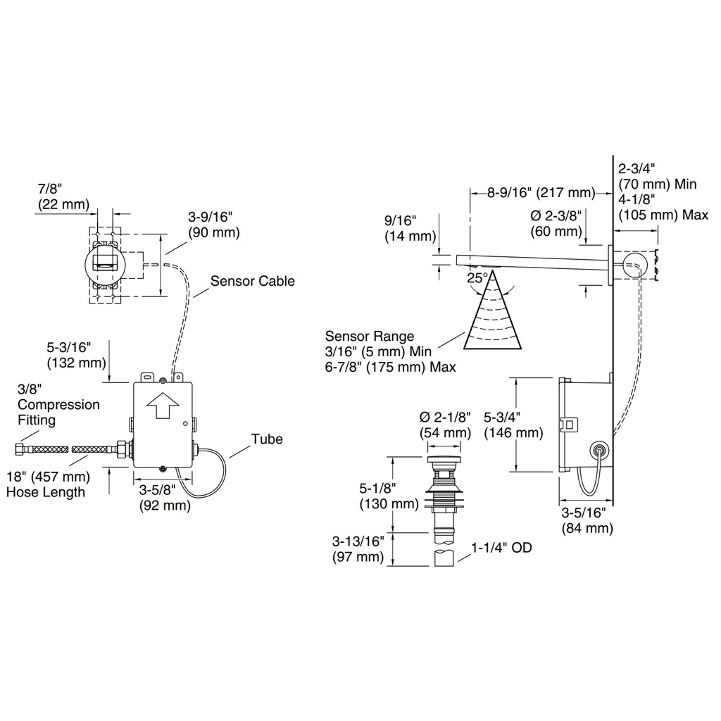 Kohler 124C36-SANA-BL Composed Wm Dc Single Supply