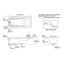 Kohler 1259-L-0 Mariposa 6' Bath/Lh+Flange