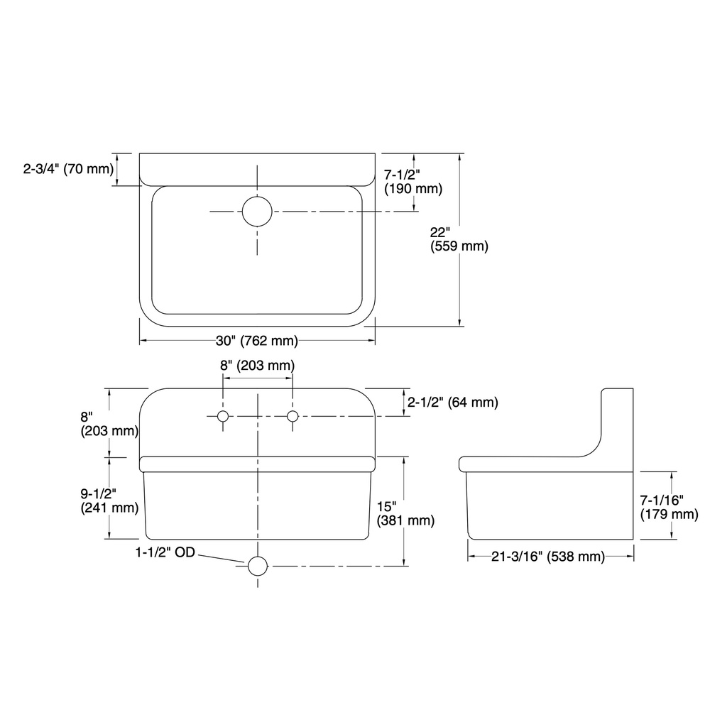 Kohler 12700-0 Gilford 30X22 Apron-Front Sink