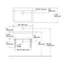 Kohler 12781-0 Gilford 30X22 Sink/1-Hole