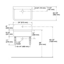 Kohler 12784-0 Gilford 24X22 Sink/1-Hole
