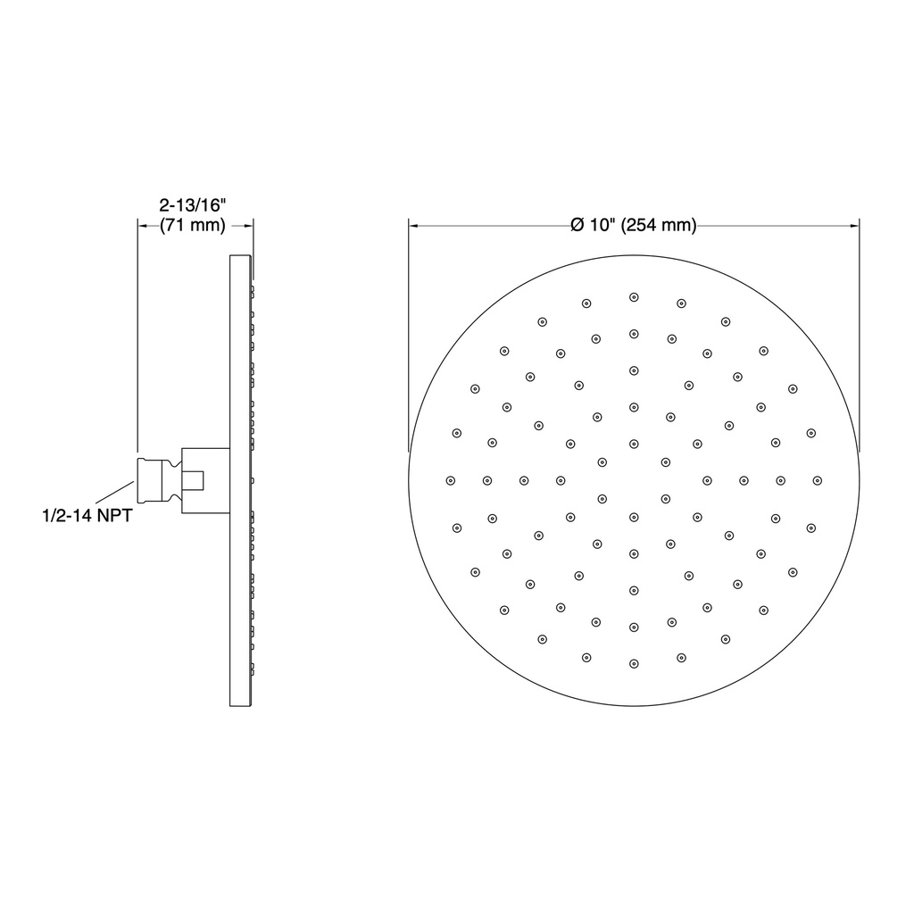 Kohler 13689-G-2MB 10 Contemporary Round Rain Shwhd 1.75Gpm