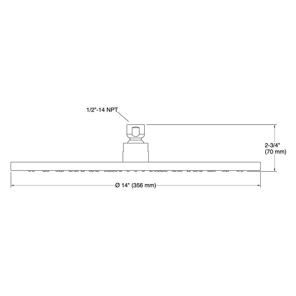 Kohler 13691-BN 14 Contemporary Round Rain Showerhead