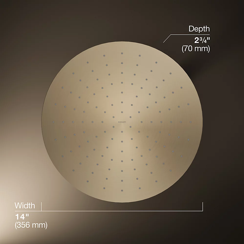 Kohler 13691-BV 14 Contemporary Round Rain Showerhead