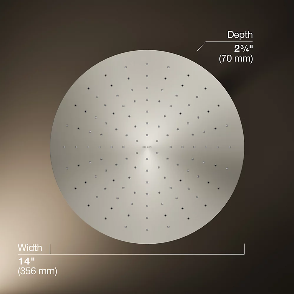 Kohler 13691-SN 14 Contemporary Round Rain Showerhead