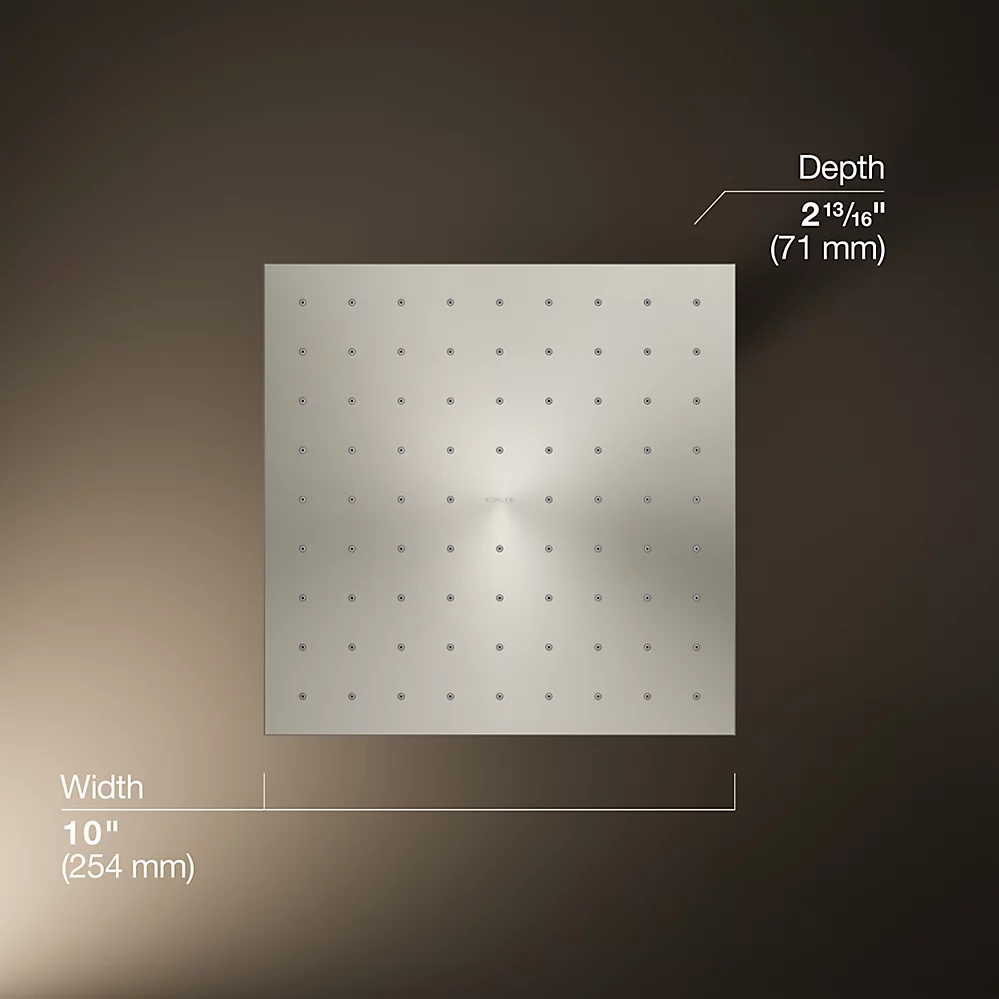 Kohler 13696-G-SN 10 Contemporary Sq Rain Shwhd,1.75Gpm