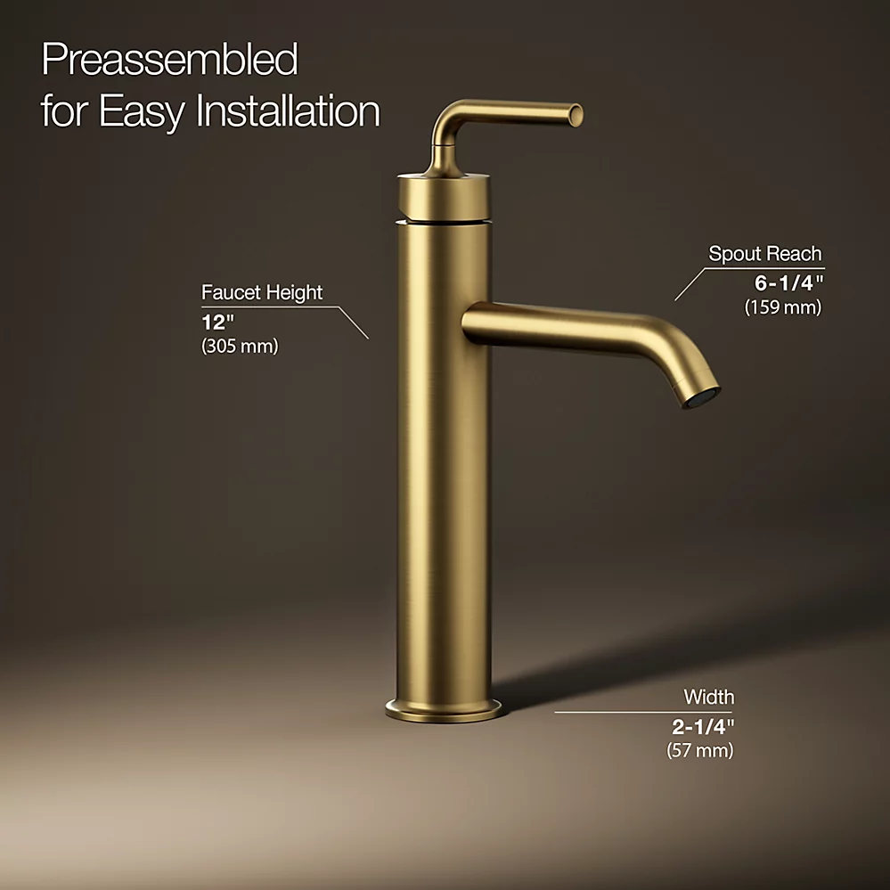 Kohler 14404-4A-2MB Purist Single Control Lavatory Faucet