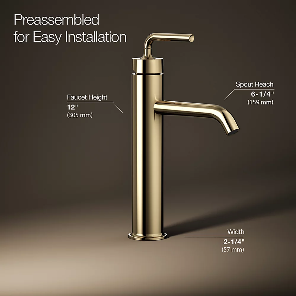 Kohler 14404-4A-AF Purist Single Control Lavatory Faucet