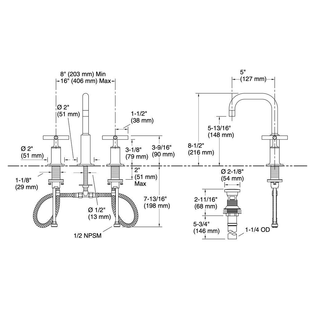 Kohler 14406-3-TT Purist Lav Faucet