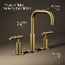 Kohler 14406-4-2MB Purist Lavatory Faucet Vibrant Brushed Moderne Brass