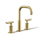 Kohler 14406-4-2MB Purist Lavatory Faucet Vibrant Brushed Moderne Brass