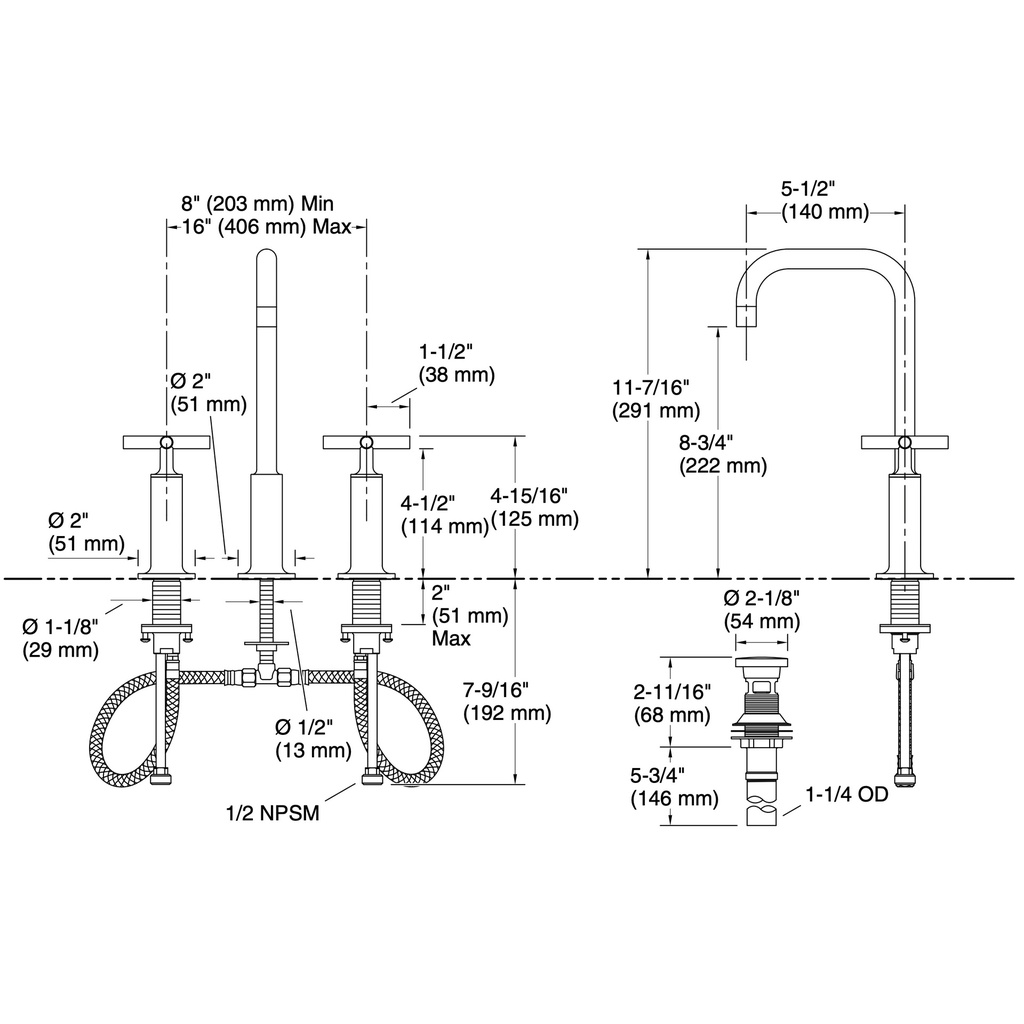 Kohler 14408-3-TT Purist Lav Faucet
