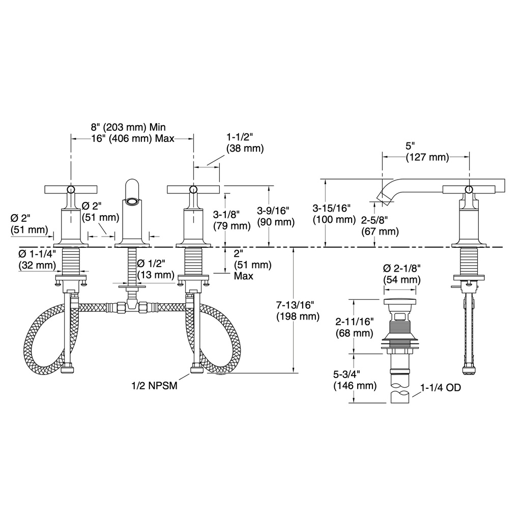 Kohler 14410-3-BN Purist Lavatory Faucet